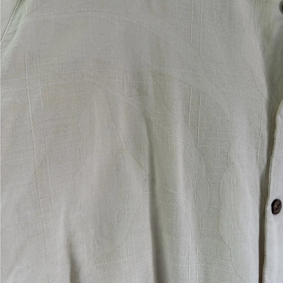 Caribbean Silk Blend Hawaiian Shirt – Leaf Imprint – Relaxed Fit – Extra Large - Picture 2 of 5